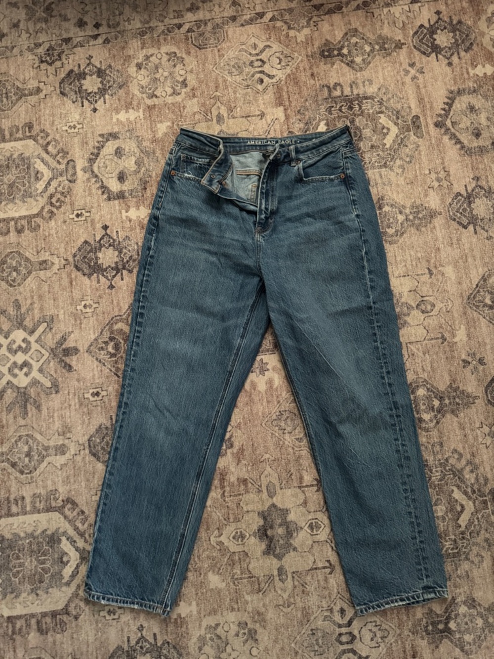 American Eagle Outfitters Women's Dark Blue Boyfriend Jeans